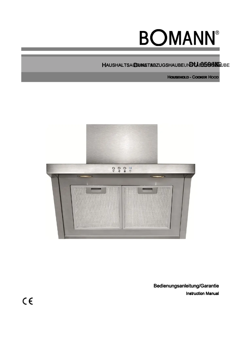 Page 1 of the manual User Manual Bomann DU 659 IX