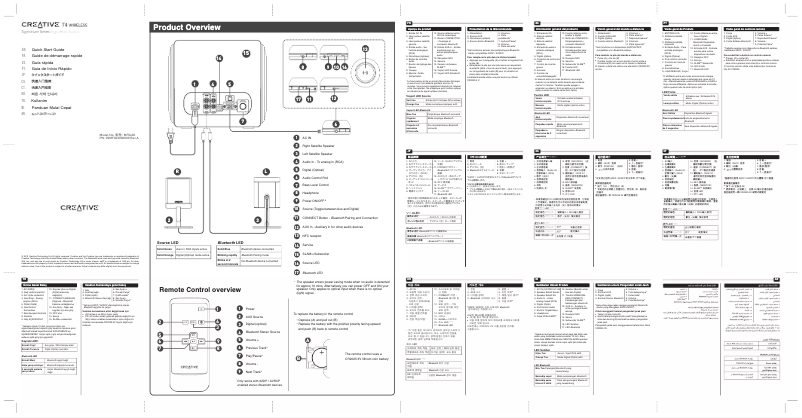 Page 1 of the manual User Manual Creative T4 Wireless
