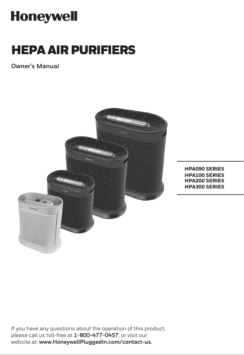 Page 1 of the manual User Manual Honeywell HPA200