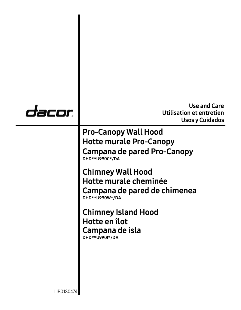 First page image of the manual for DHD48U990WM/DA