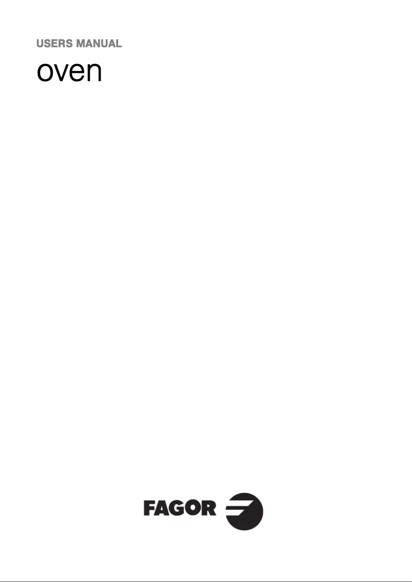 Page 1 of the manual User Manual Fagor FDO 900X
