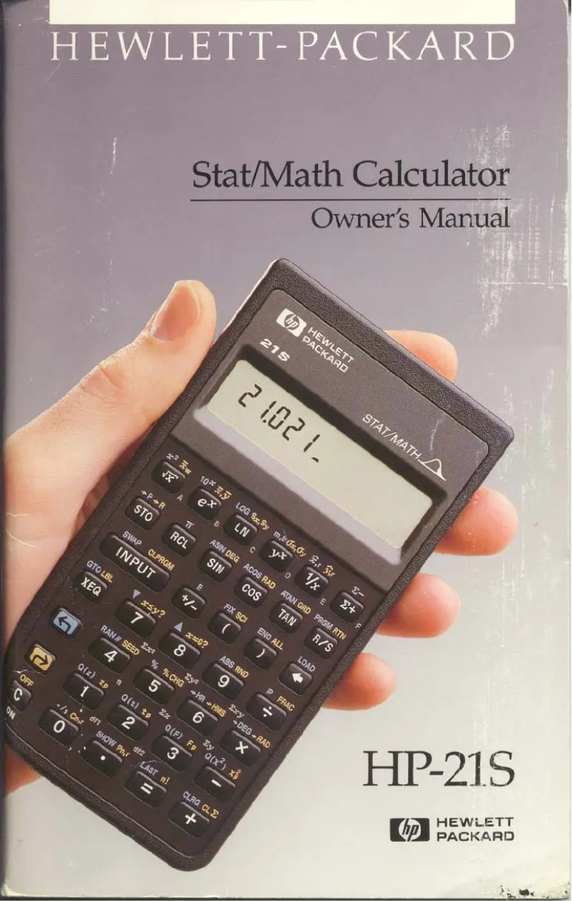 First page image of the manual for 21S