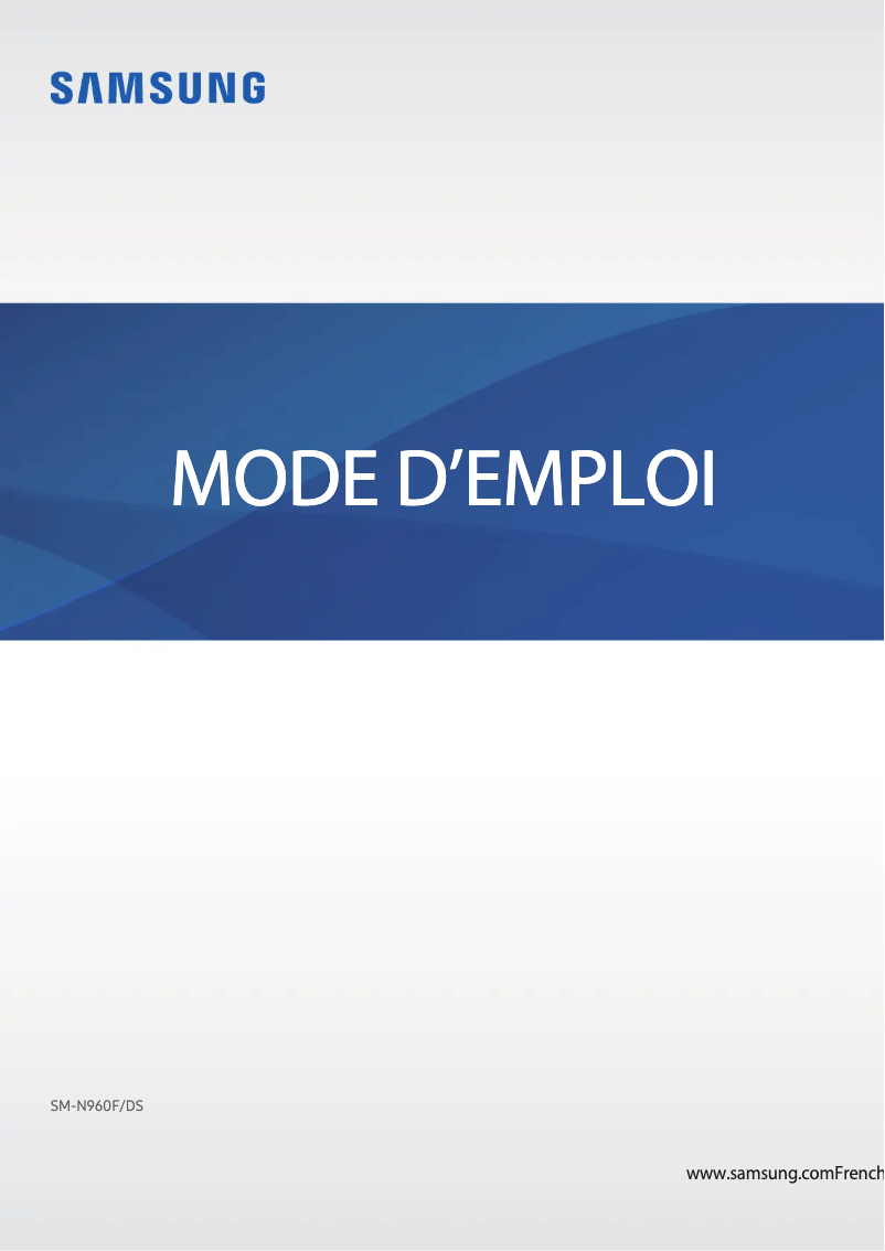 Page 1 of the manual User Manual Samsung Galaxy Note 9