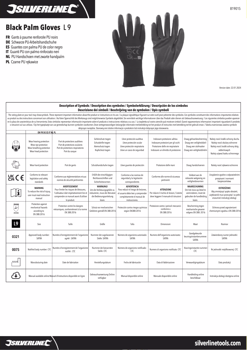 First page image of the manual for 819015