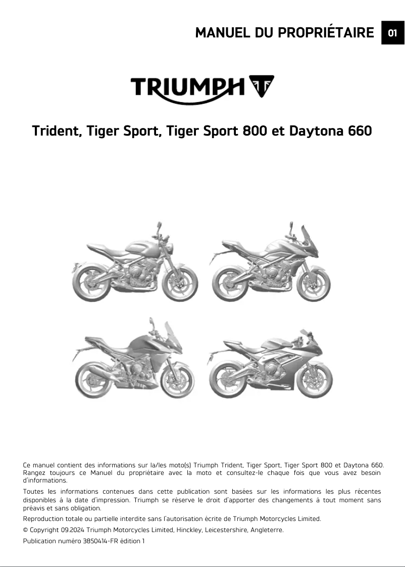 First page image of the manual for Trident 660 (2025)