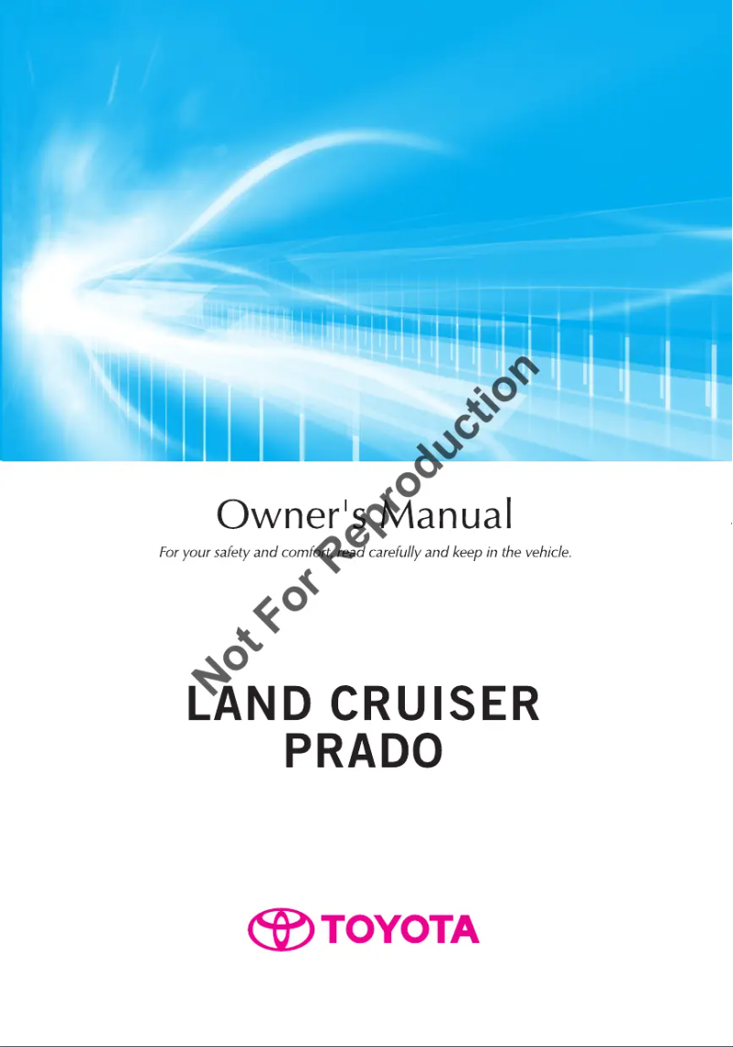 First page image of the manual for Land Cruiser Prado (2021)