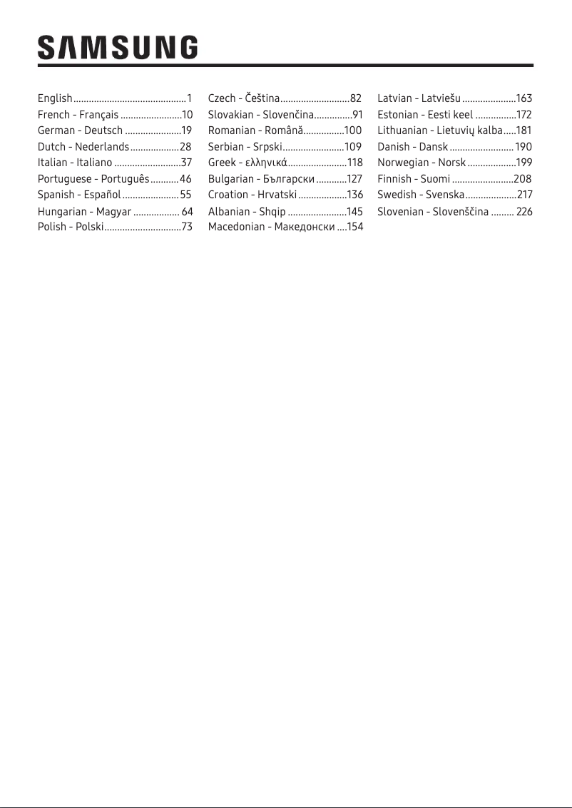 Page 1 of the manual User Manual Samsung RS64DG5303S9