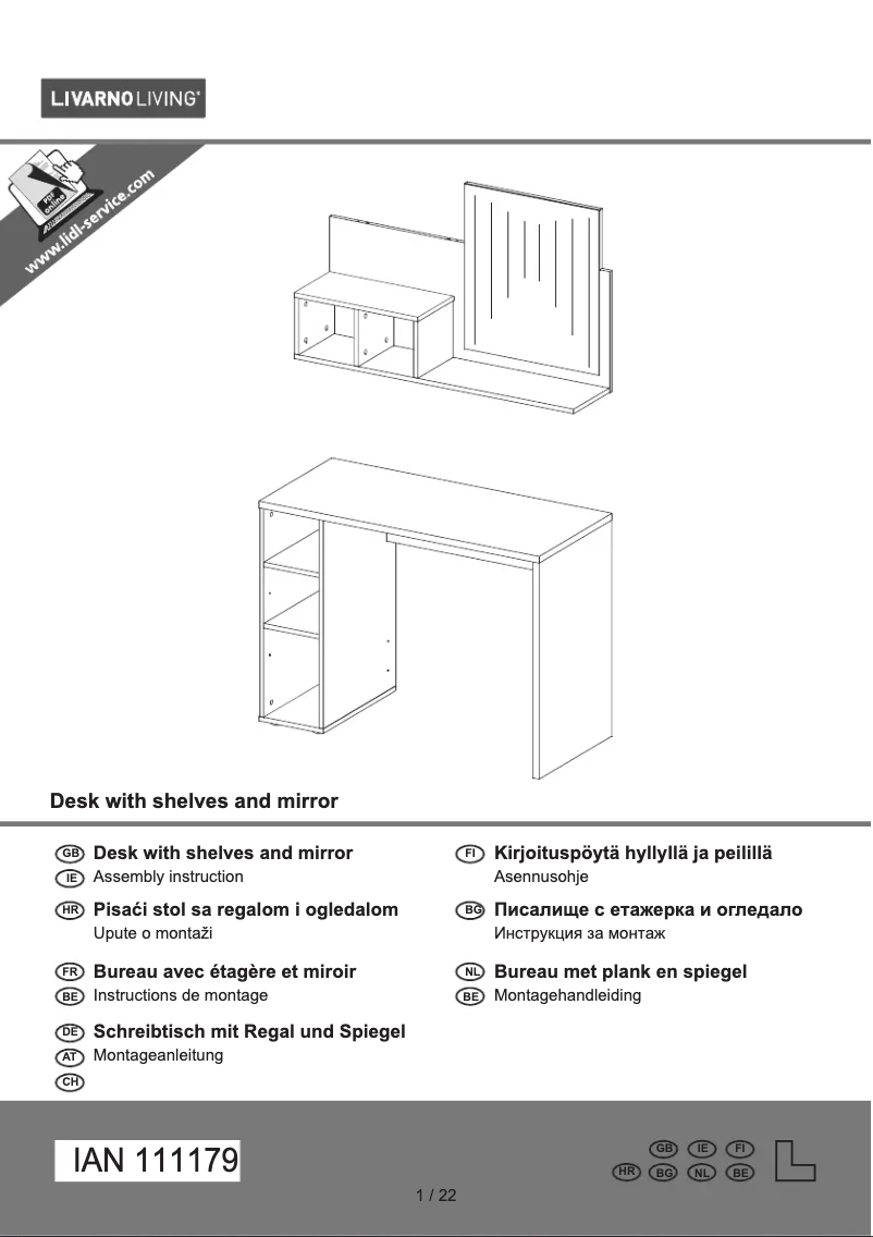 Page 1 of the manual User Manual Livarno Lux IAN 111179