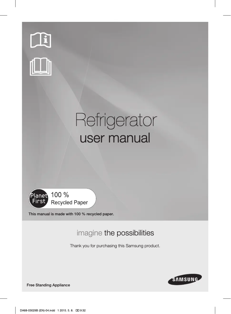 Page 1 of the manual User Manual Samsung SRF828SCLS