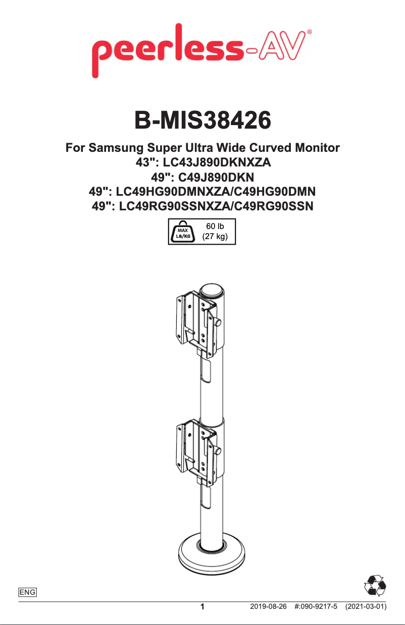 Image de la première page du manuel de l'appareil B-MIS38426