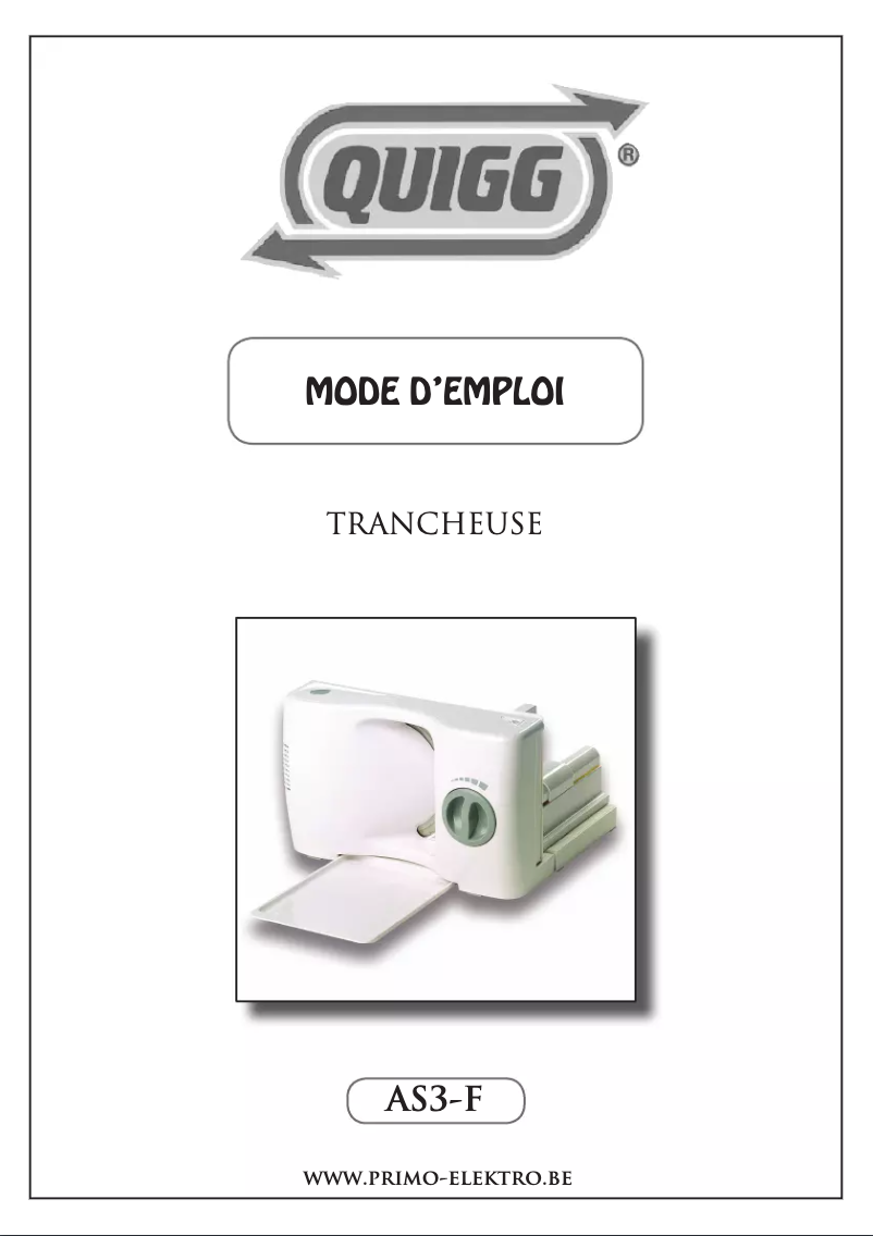 Page 1 of the manual User Manual Quigg AS3-F