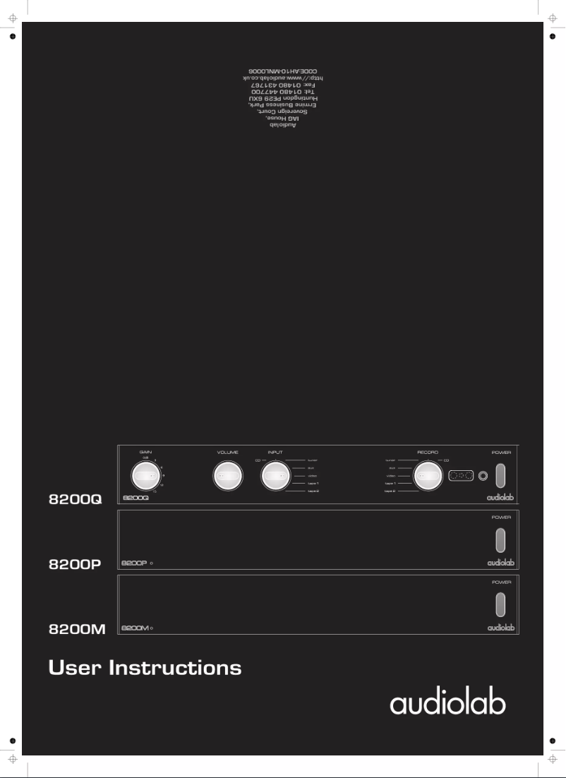 First page image of the manual for 8200M