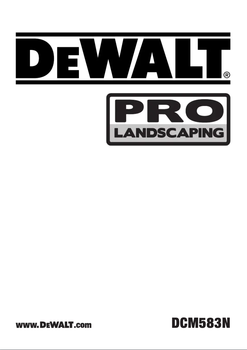 Page 1 of the manual User Manual DeWalt DCM583