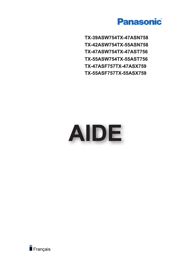 Page 1 of the manual User Manual Panasonic Viera TX-55AST756