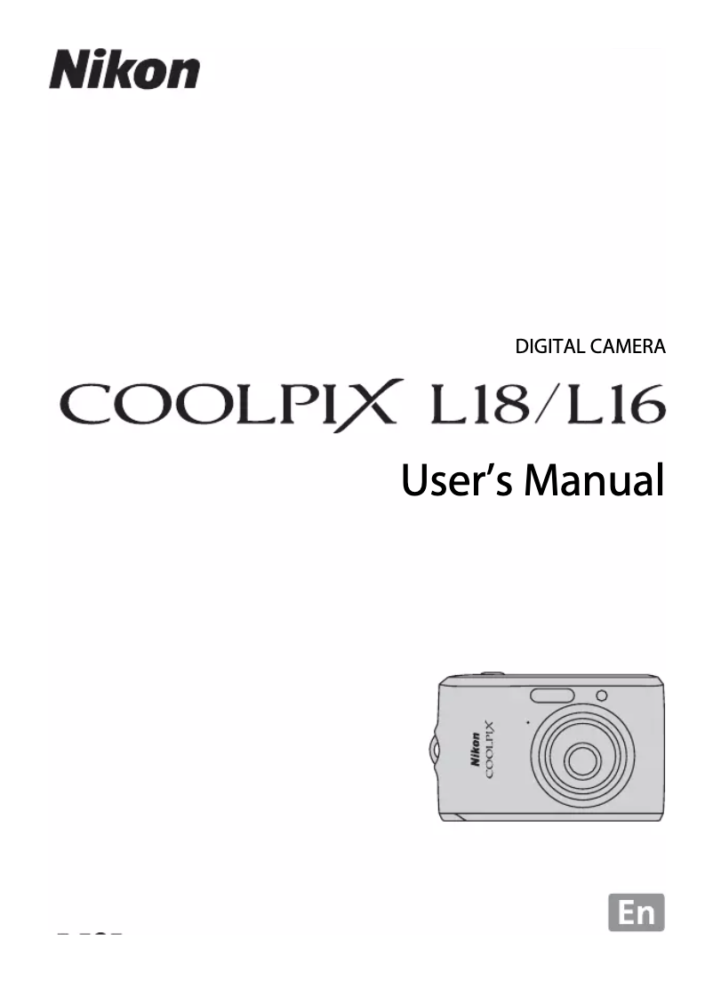 Page 1 of the manual User Manual Nikon Coolpix L18