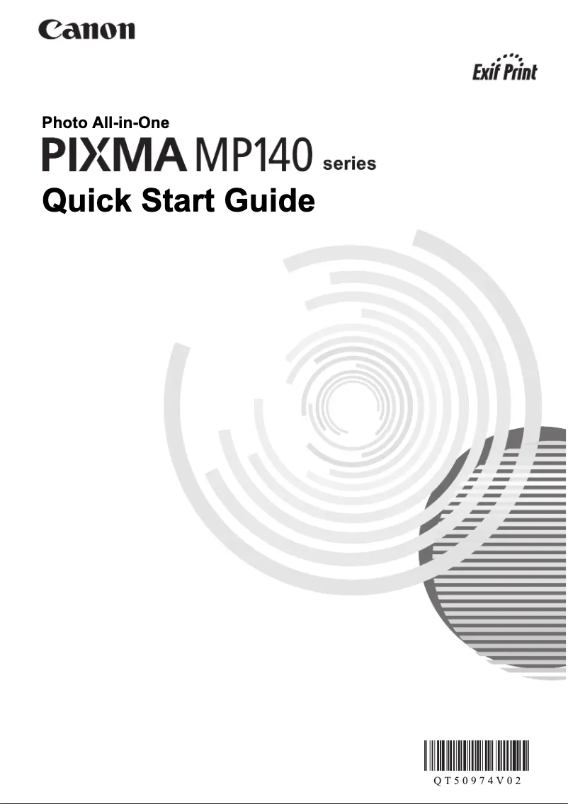 Page 1 of the manual User Manual Canon Pixma MP140