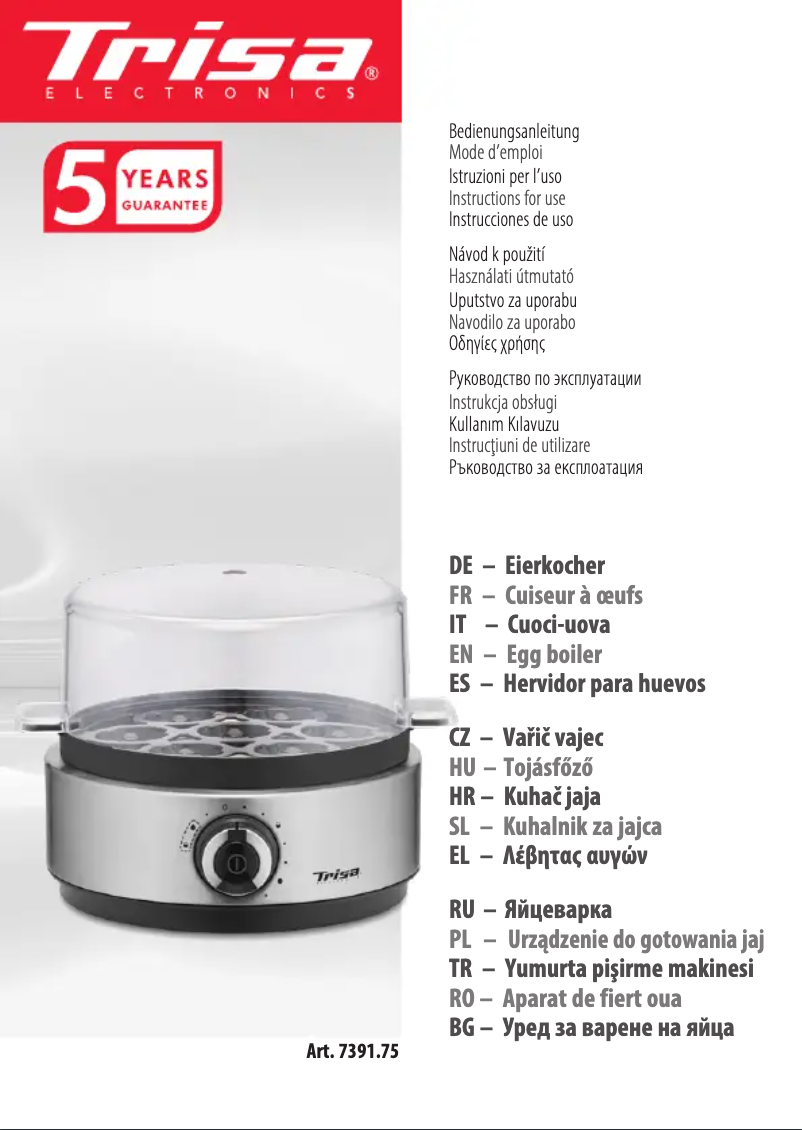 Page 1 of the manual User Manual Trisa Vario Eggs