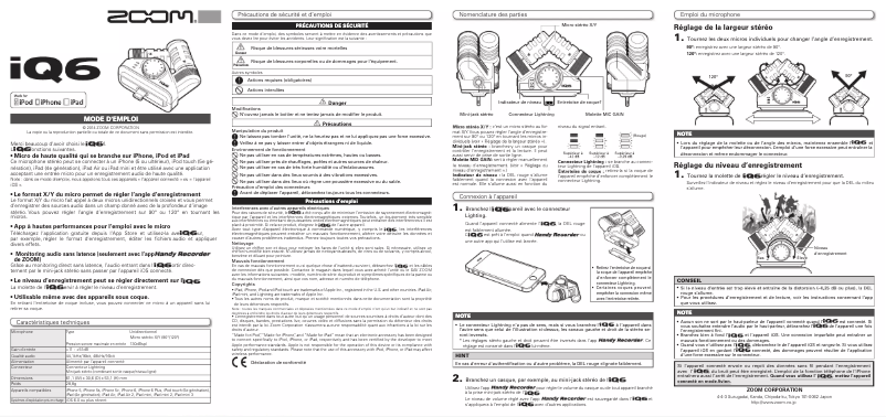 Image de la première page du manuel de l'appareil IQ6
