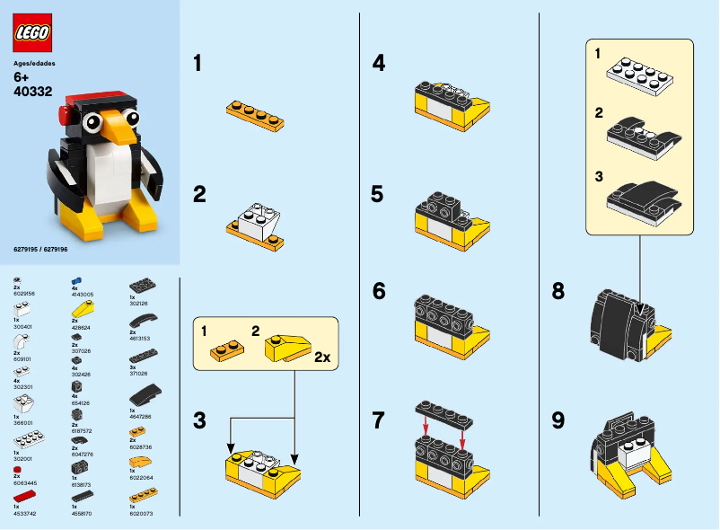 Page 1 of the manual User Manual Lego MMB Penguin 40332