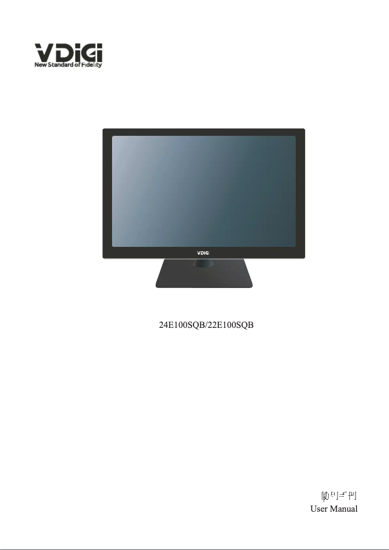 First page image of the manual for 24E100SQB