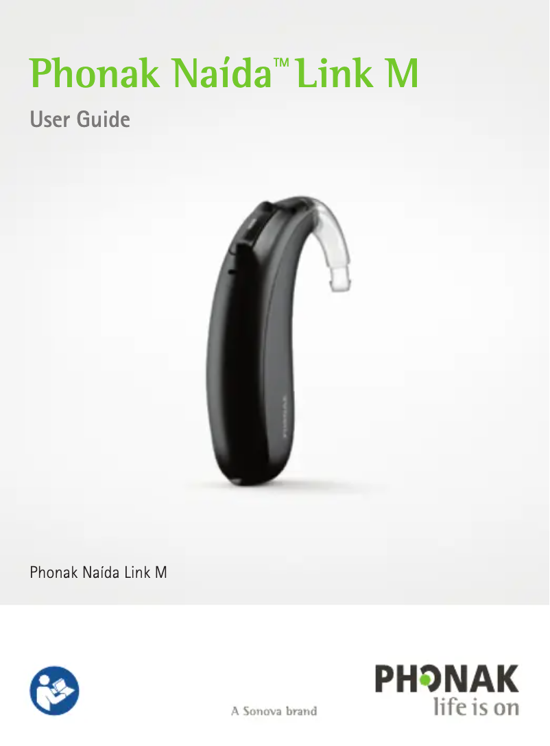 Page 1 of the manual User Manual Phonak Naída Link M