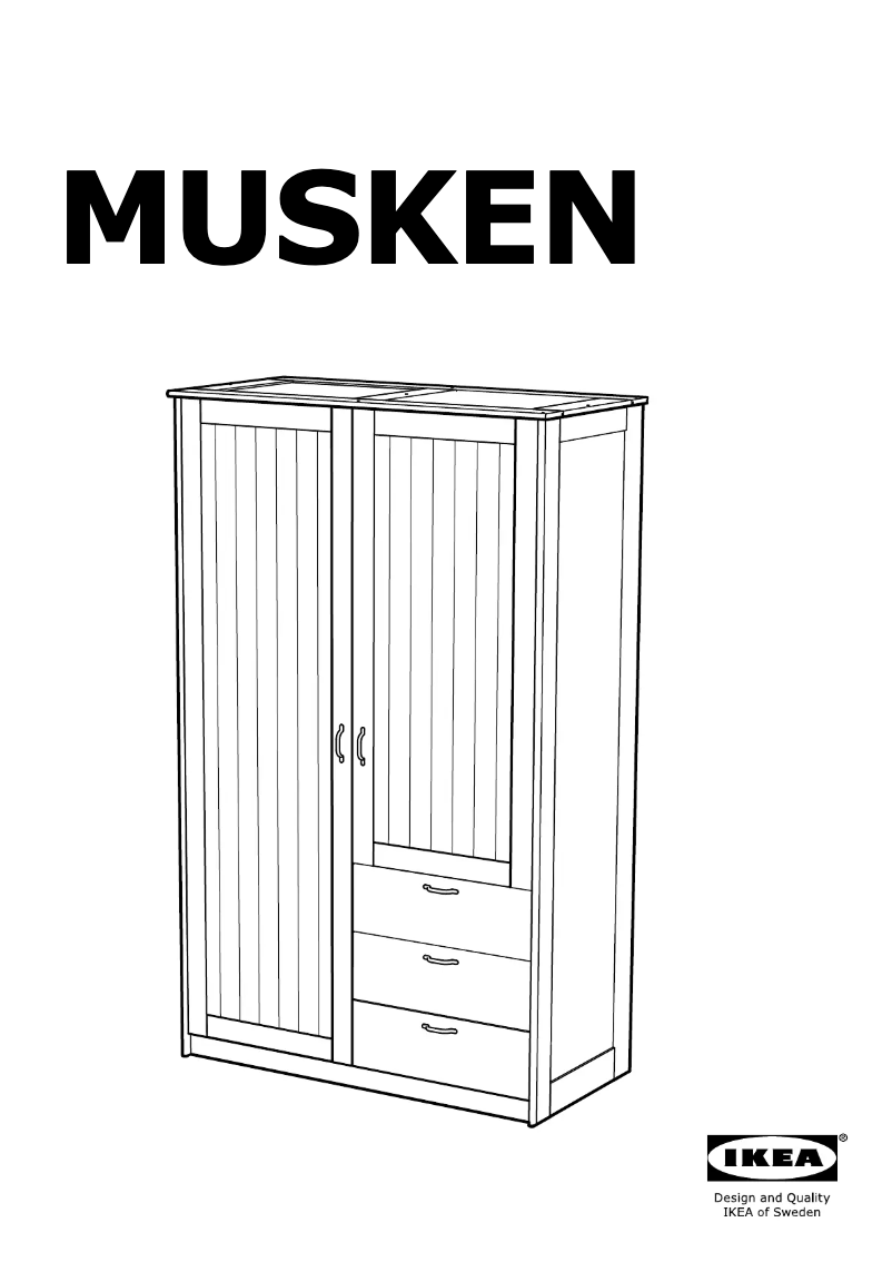 Page 1 of the manual User Manual Ikea MUSKEN 503.786.84