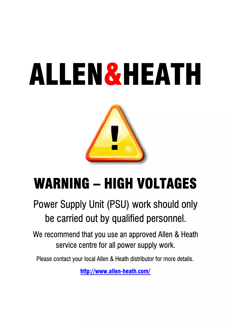 Page 1 of the manual User Manual Allen & Heath DR128