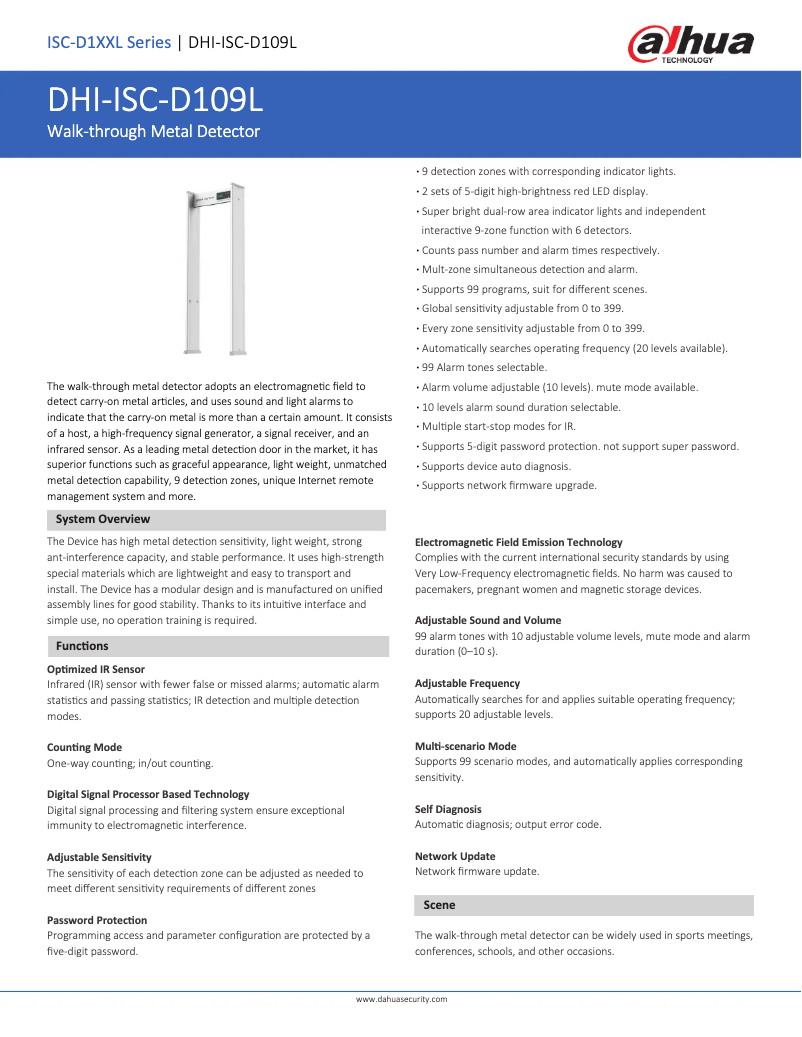 First page image of the manual for ISC-D109L