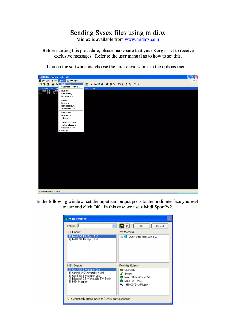 First page image of the manual for M1