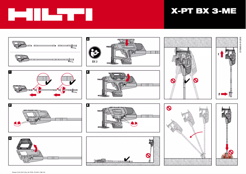 Page 1 of the manual Instructions / Assembly Hilti X-MW MX