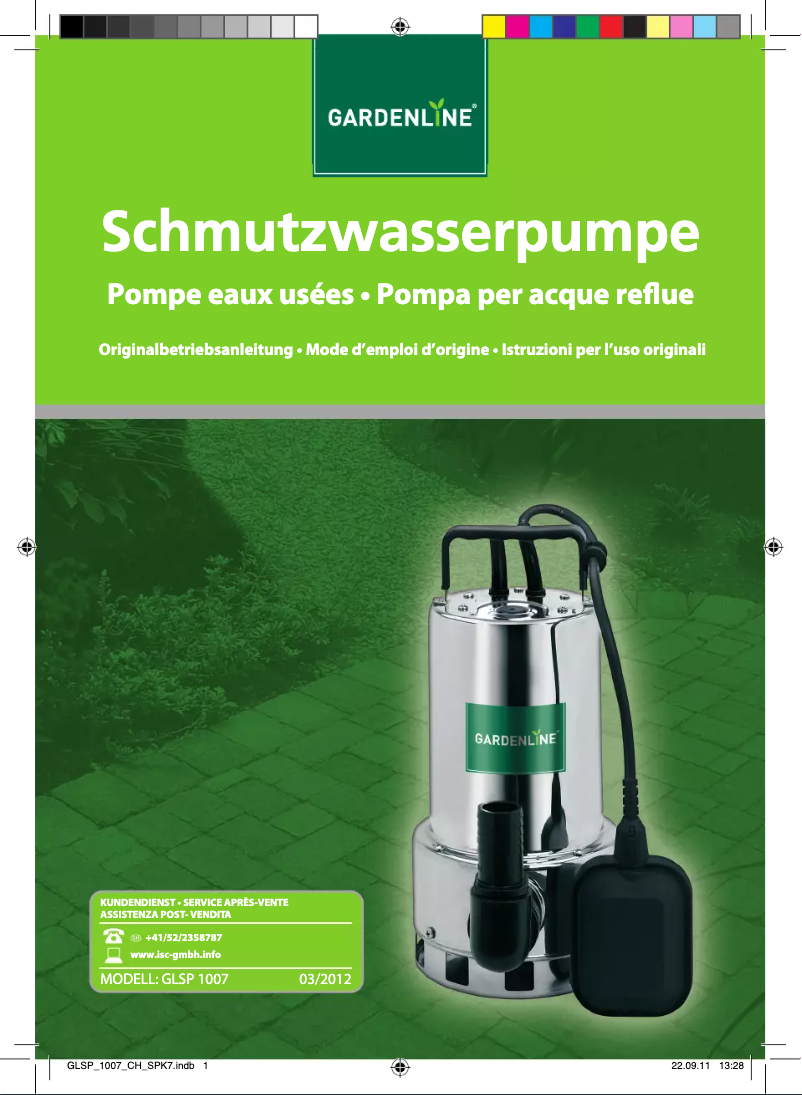 First page image of the manual for GLSP 1007