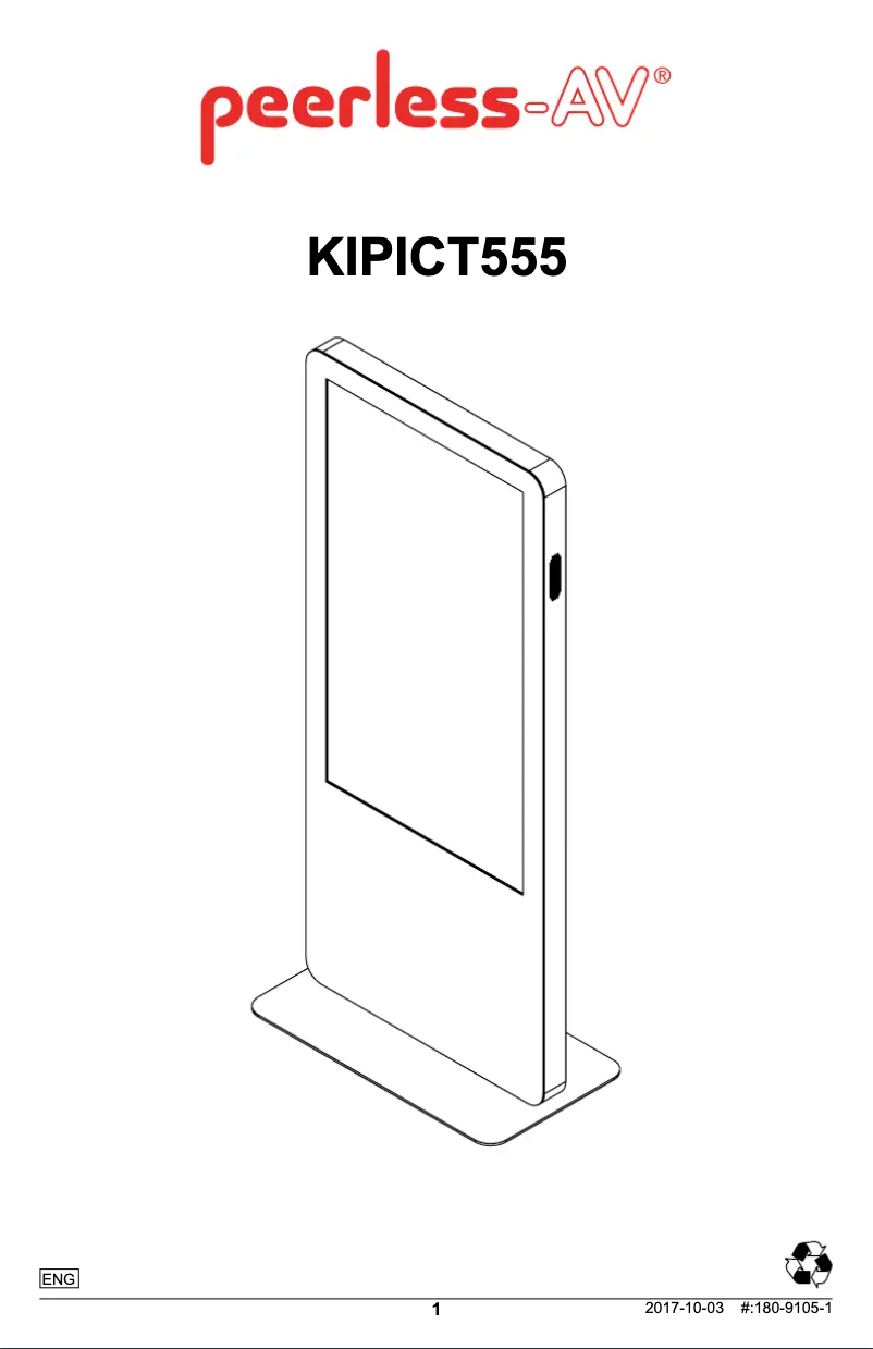 Page 1 of the manual User Manual Peerless-AV KIPICT555