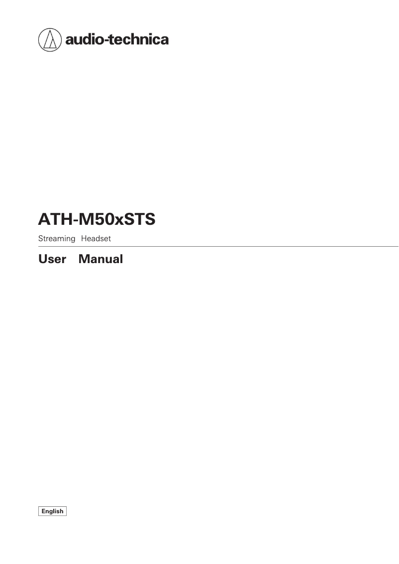 First page image of the manual for ATH-M50xSTS