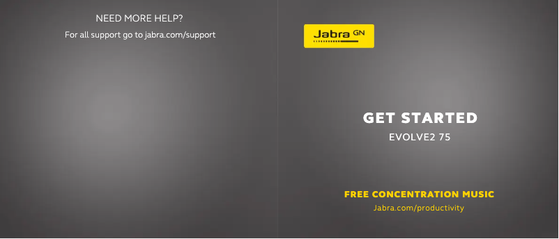 Page 1 de la notice Guide de démarrage rapide Jabra Evolve2 75