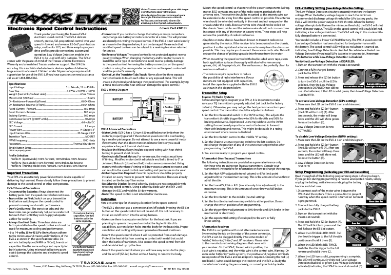 First page image of the manual for EVX 2