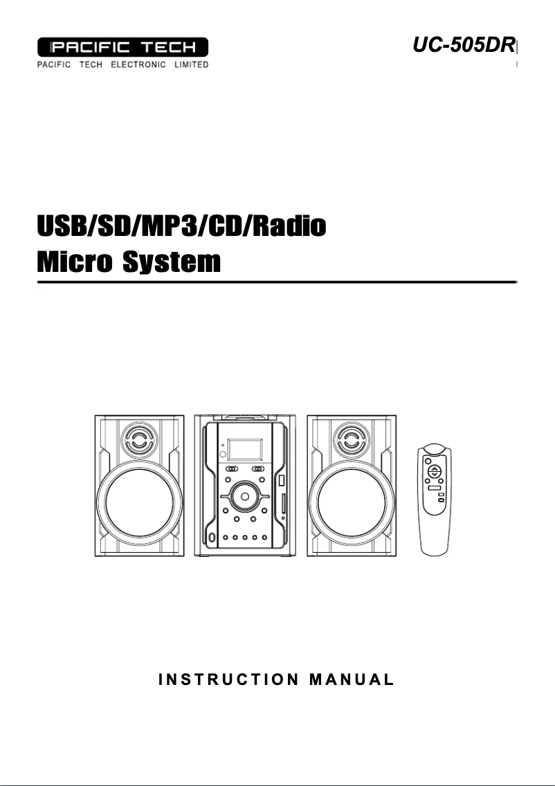 First page image of the manual for UC505DR