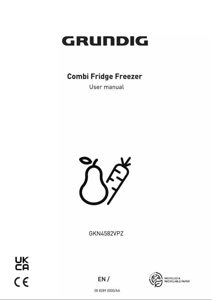 First page image of the manual for GKN4582VW