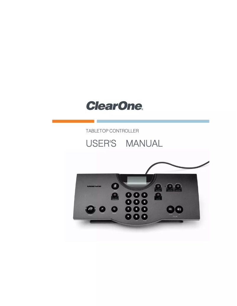 First page image of the manual for Tabletop Controller
