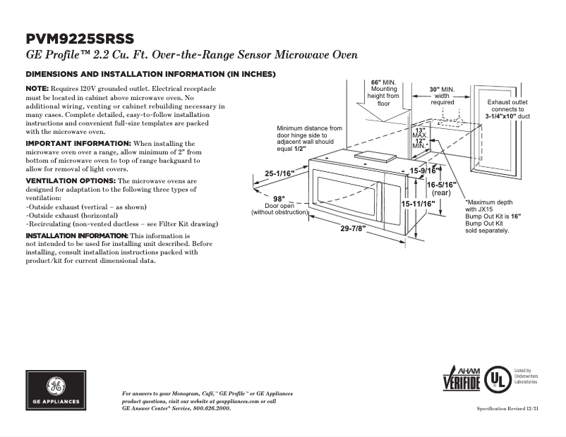 First page image of the manual for Profile PVM9225SRSS