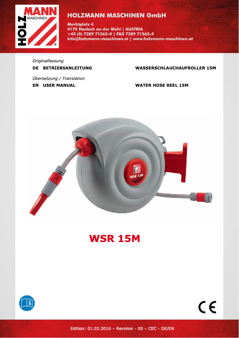 Page 1 of the manual User Manual Holzmann WSR15M