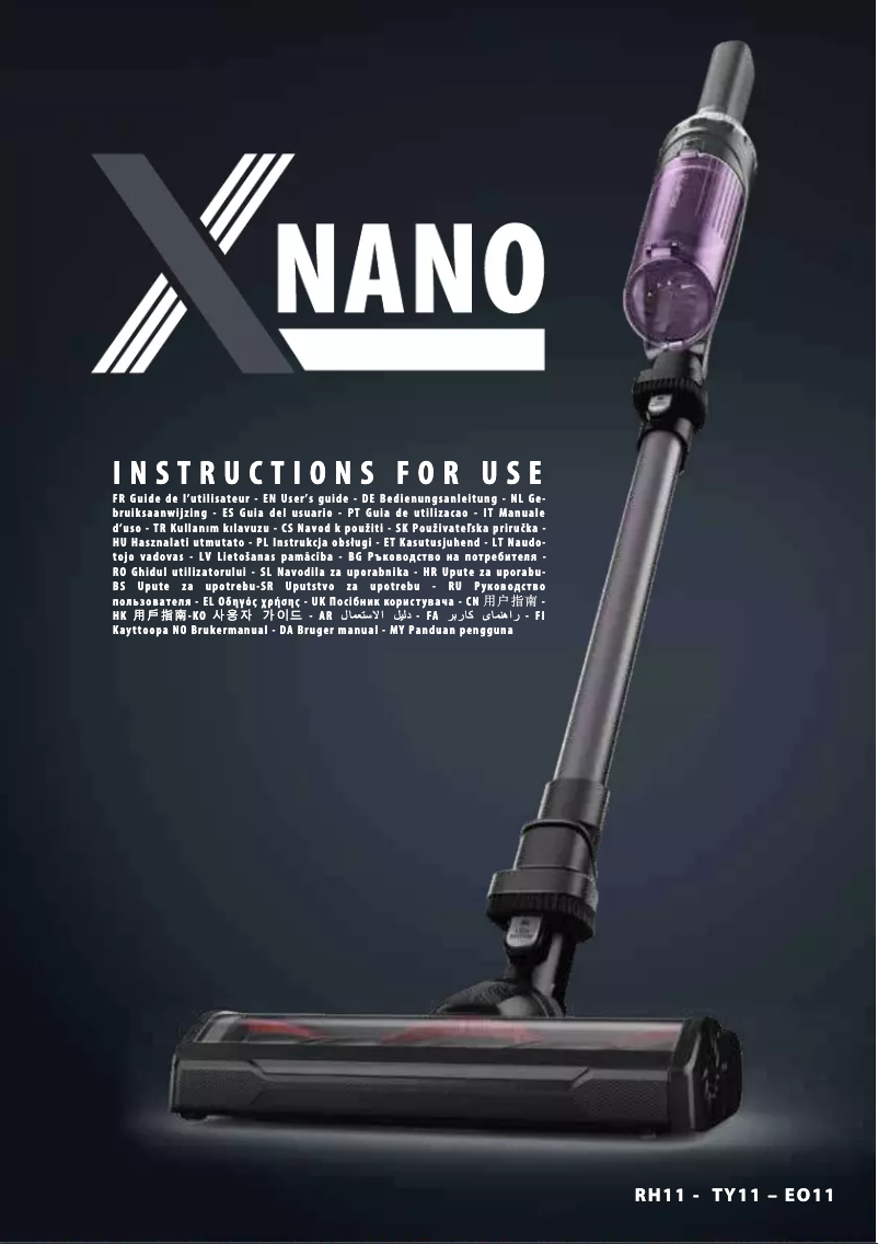 Page 1 of the manual User Manual Tefal X-Nano TY1129