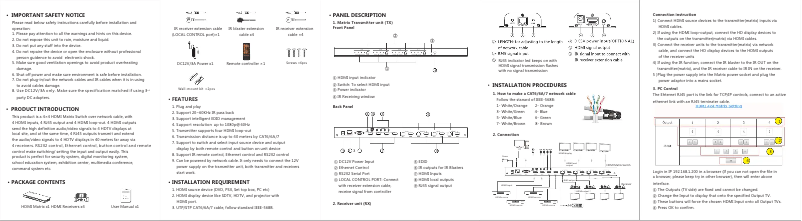 First page image of the manual for TT744