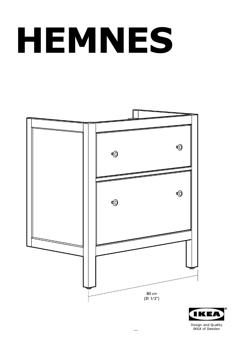 Page 1 of the manual User Manual Ikea HEMNES (80x49x89)