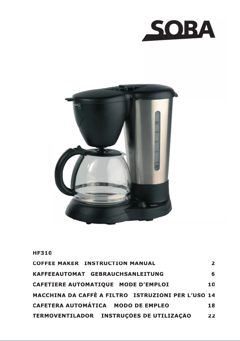 Page 1 of the manual User Manual Soba HF310