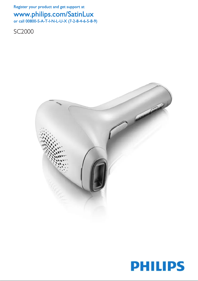 Page 1 of the manual User Manual Philips SatinLux SC2000