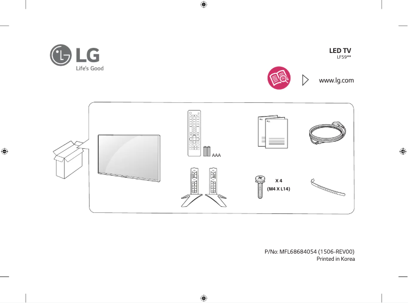 First page image of the manual for 49LF590Y