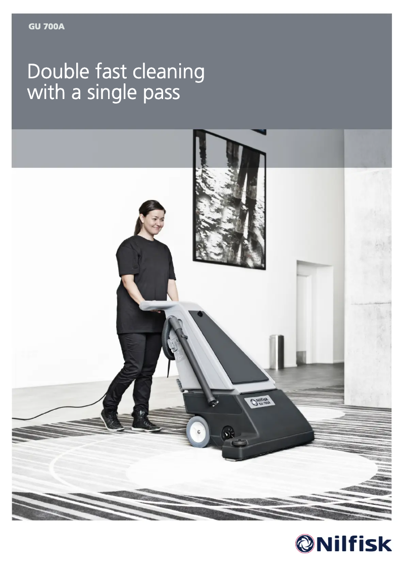 Page 1 of the manual Brochure Nilfisk GU700