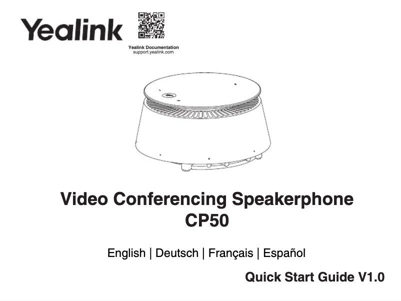 Page 1 of the manual User Manual Yealink CPE50