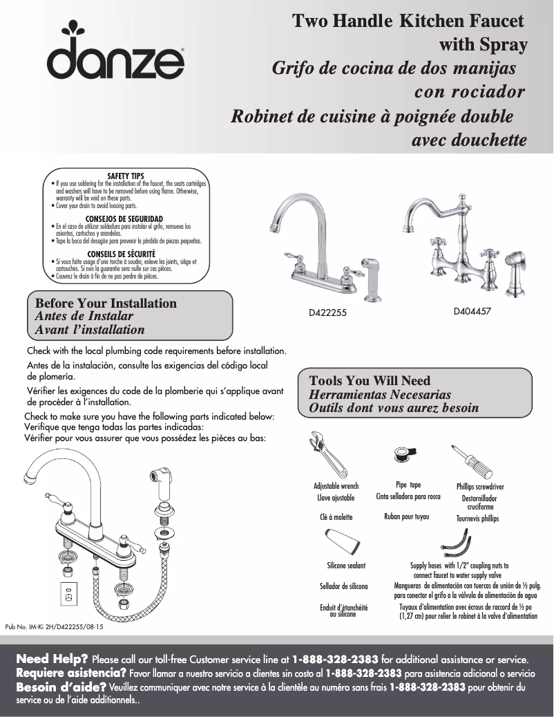 Image de la première page du manuel de l'appareil D422255