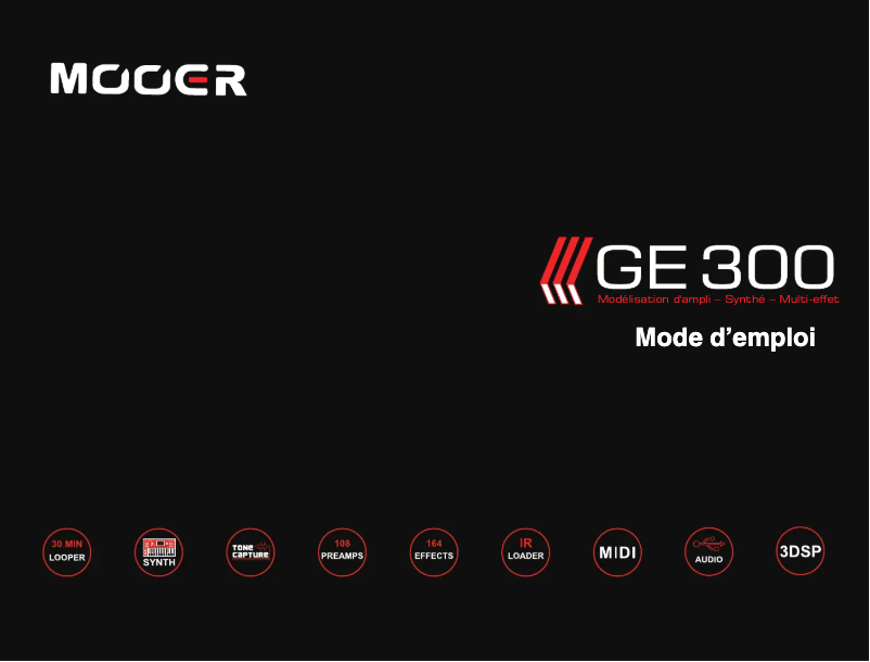 First page image of the manual for GE300